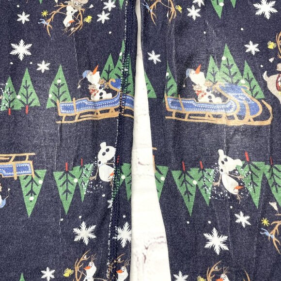 Disney x Hanna Andersson Kids 6-7 Olaf + Sven Print Long Johns Organic Cotton - Picture 4 of 7
